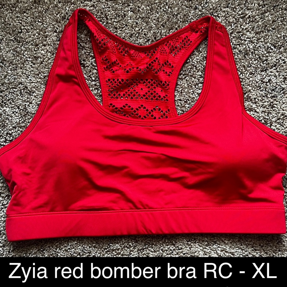 Zyia red bomber bra RC - size XL